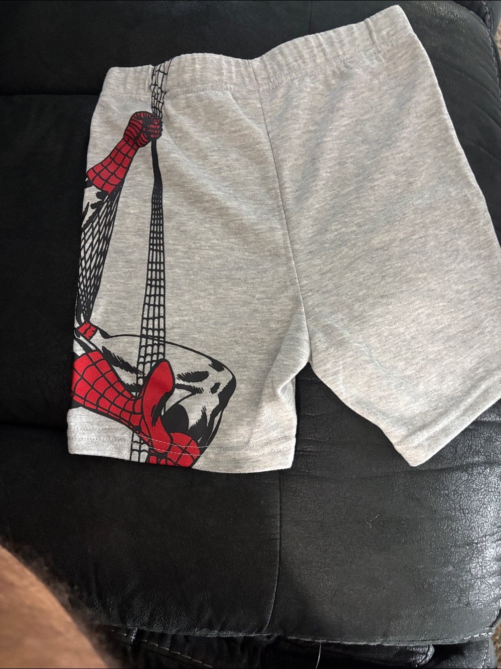 Gray Kids Shorts with Spider-Man Graphic - Picture 2 of 2